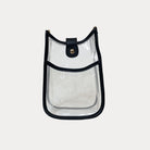 Brenna Clear Messenger Bag with Black Trim