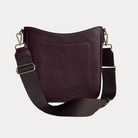 Maxine Vegan Pebble Leather Messenger in Coffee with matching Bag Strap.