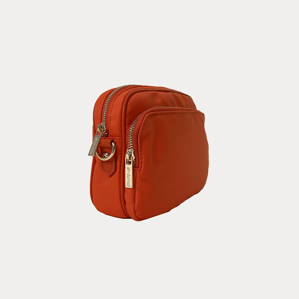 Ahdorned Natalia Nylon Messenger Tote Bag Women s Orange