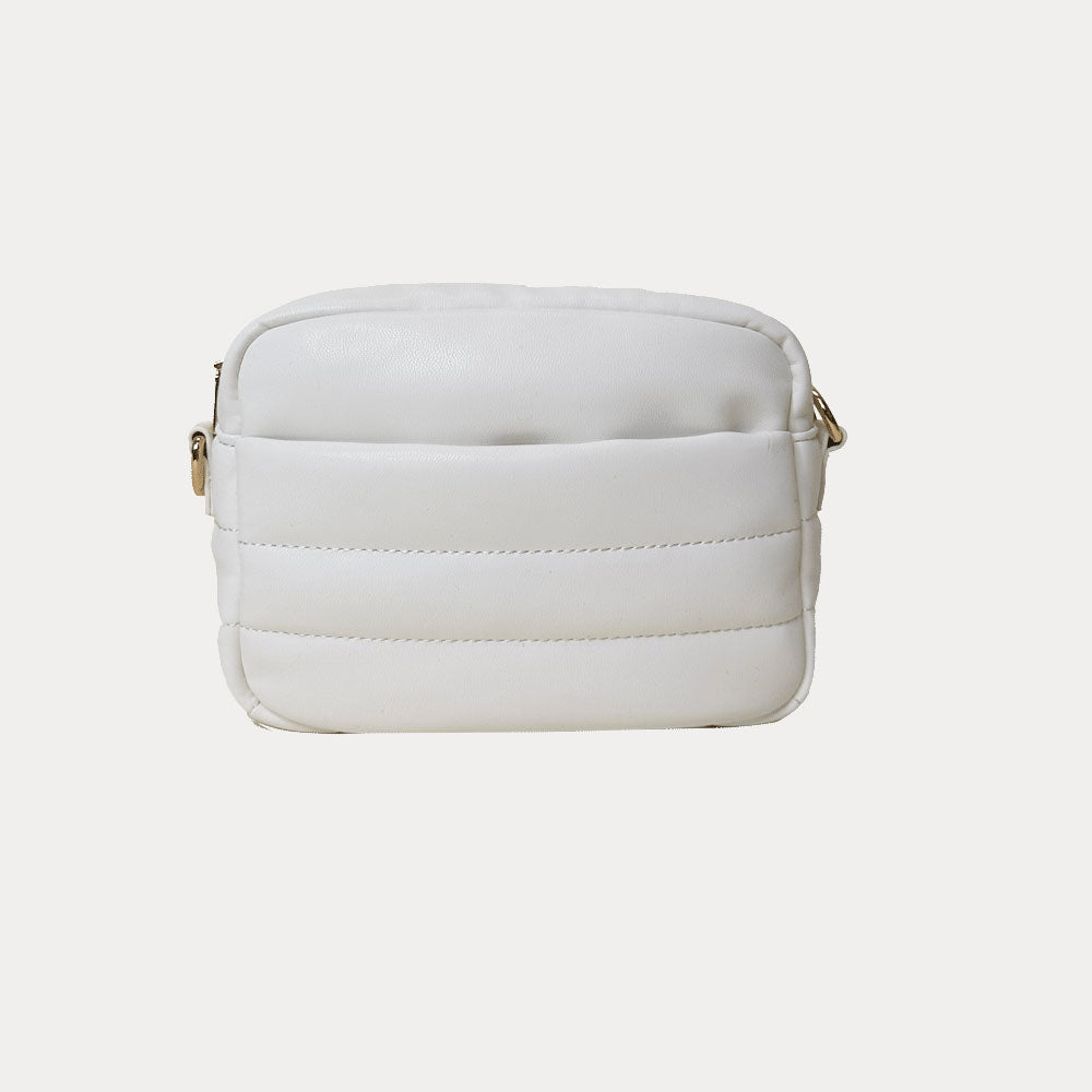 Popular White Pebbled Vegan Leather Satchel and Wristlet Set