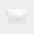 Vegan Leather Zip Top Bag in White